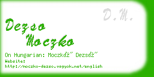 dezso moczko business card